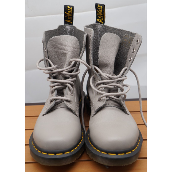 Dr. Martens Light Gray Lace-Up Boots - Picture 3 of 9